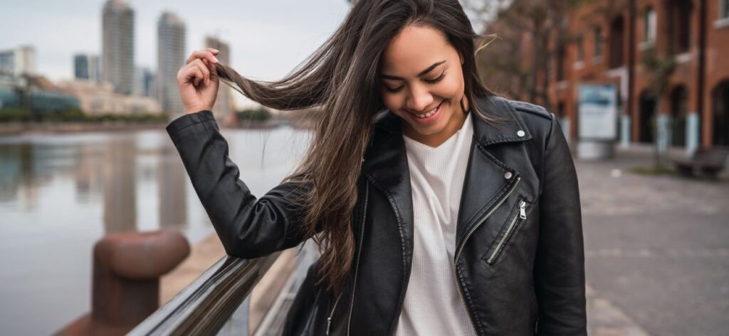 skórzana kurtka damska