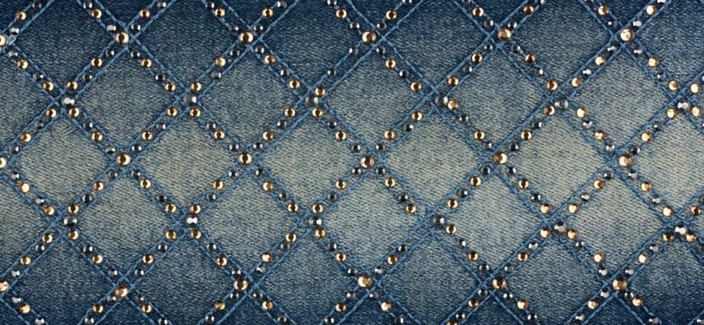 koronki z kryształkami