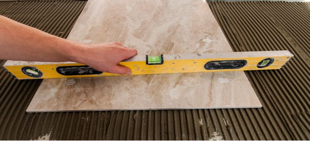 jak układać płytki - przykład