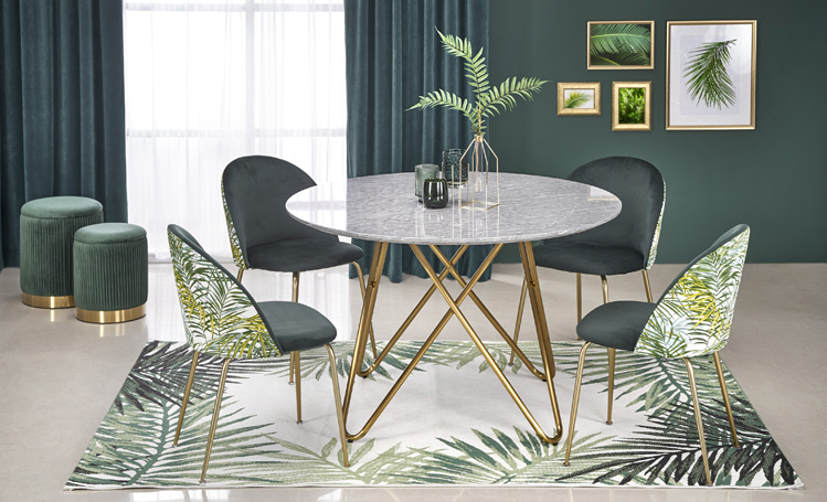 krzesło szalone zielone tapicerka