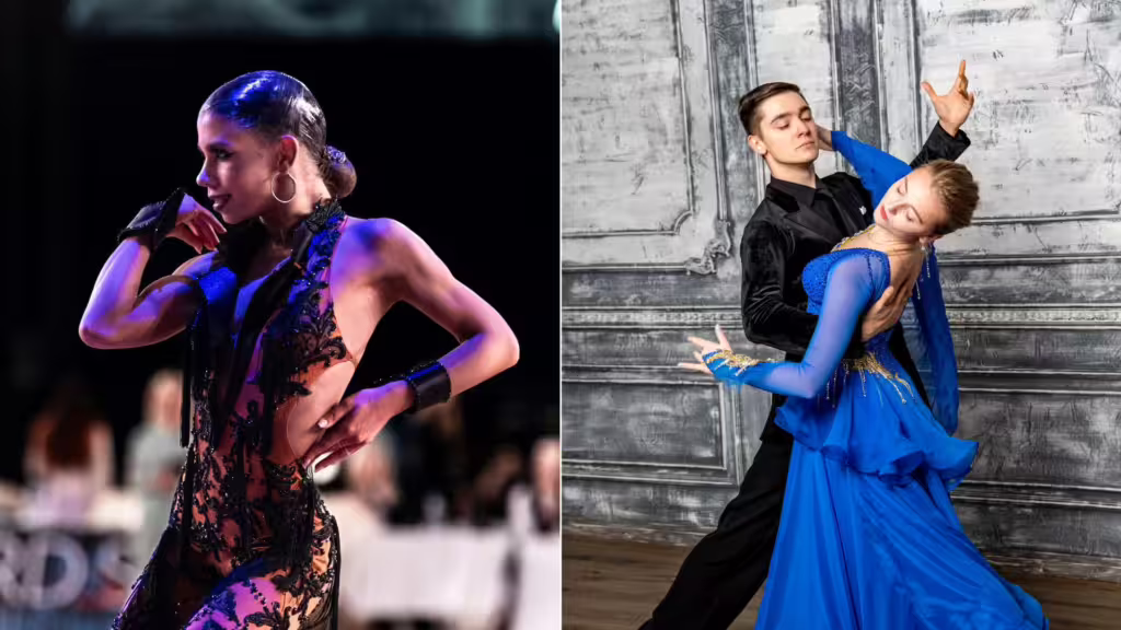 różne style taneczne podczas pokazów tańca towarzyskiego