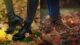 buty kobiety w jesiennym lesie